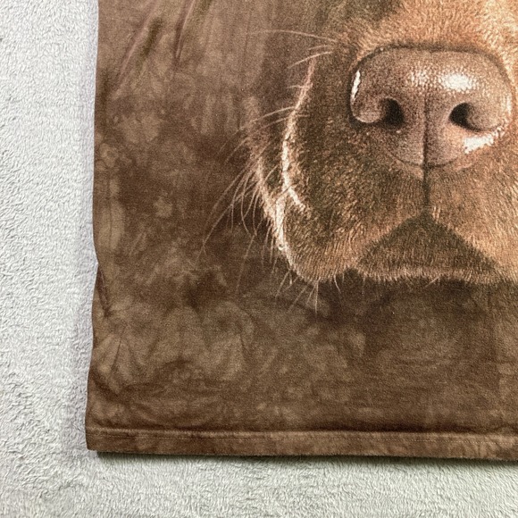 The Mountain Shirt Adult XL Brown Labrador Dog Face Graphic Tee Short Sleeve - Picture 3 of 13
